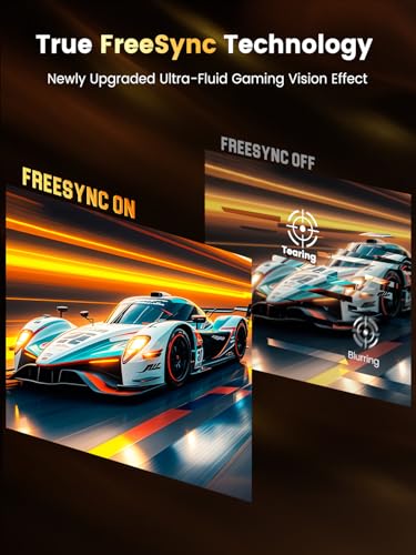 UPERFECT 24.5'' Portable Gaming Monitor 500Hz 0.1ms Ultra-Fast IPS Monitor, FreeSync, HDR 600 Nits, Built-in Stand, Speaker and VESA Mountable DP1.4 USB C HDMI Second Screen for Laptop, Game Console - Image 4