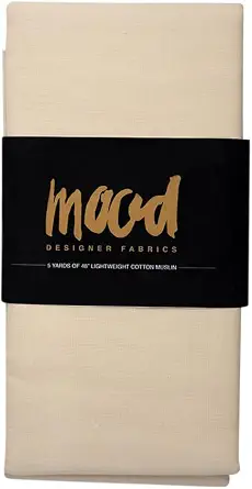 Modd Fabrics Lightweight Cotton Muslin 48" Unbleached Fabric - 5 Yards