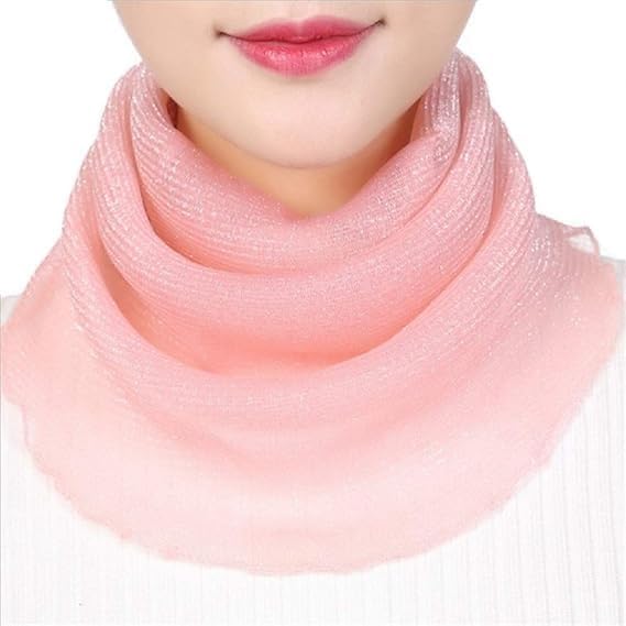 Image of Women's Scarf | Stole For Woman | Collar Scarf For Women Stylish | Stall For Womens | Border Print Face Cover Head Wrap | Boho|Beach|Multicolor|18 x 40cm | Pack Of 1