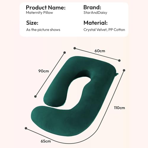 Image of StarAndDaisy Pregnancy Pillow for Women /J Shape Body Pillow with 360 Full Body Support, Ergonomic & Comfortable Maternity Pillow for Pregnancy Sleeping