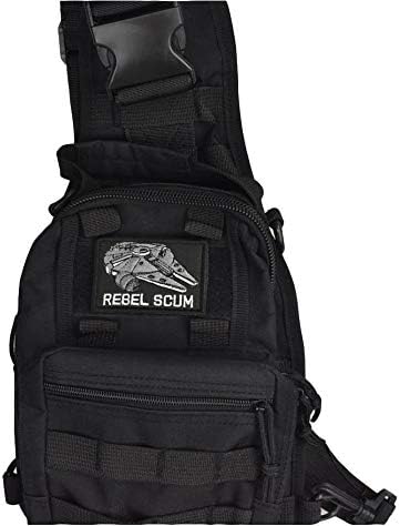 Jadedragon Embroidered Morale Hook Fastener Tactical Patch (Black R)