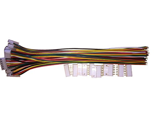 10 Sets JST XH 2.54MM 6 Pin Female con cables planos 200MM miniatura 1