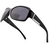 VITENZI Bifocal Sunglasses for Women, Jackie O Reading Tinted Readers, Vittoria in Black 2.25