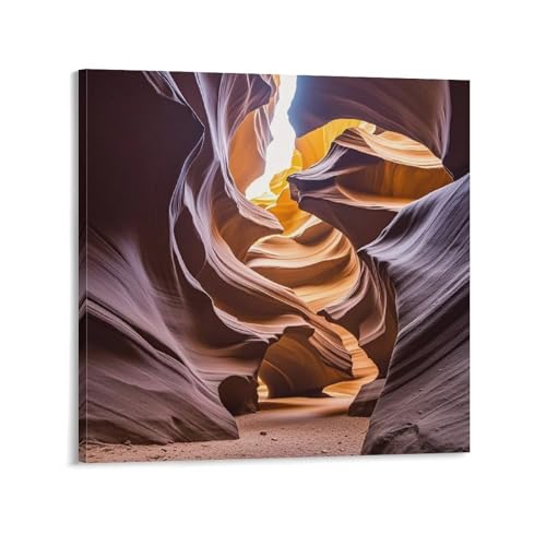 Toile murale abstraite Antelope Canyon panoramique salon chambre 60x60cm