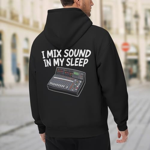 I Mix Sound In My Sleep, Sound Engineer Musician Funny Men Women Kangaroo Pocket Fleece Hoodie4