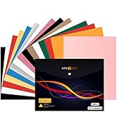 HTVRONT Plotterfolie Textil - 15 Sheets Flexfolie 10 Farbe Bonus One Teflon Sheet Flexfolie Plott...