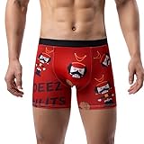 Evankin Men's Christmas Boxer Briefs with Bulge Pouch, Sexy Funny Novelty Underwear, Comfort Xmas Lingerie Underpants(Nutcracker, L)