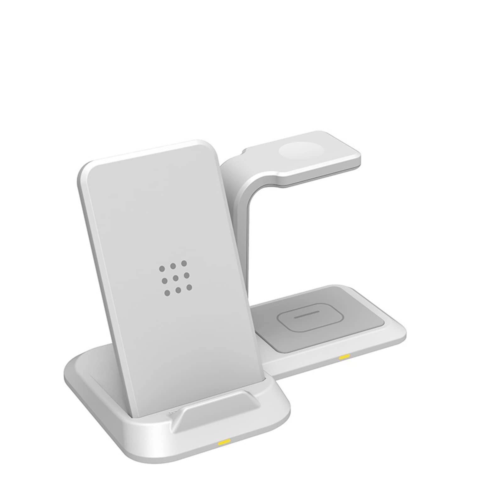 Bezprzewodowa ładowarka 30 W 3 w 1 Stacja dokująca do telefonu Zegarek Słuchawki Szybkie ładowarki,Uniwersalna kompatybilność(White with plug)