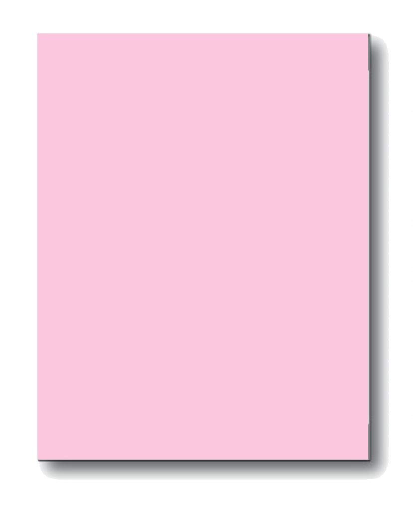 Letter-Size Posting Sheets with Peel & Stick Adhesive Strips (Top & Bottom Edges), Pink 67-lb Vellum, 8-1/2