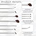 8Pcs Nose Contour Brush Eyeliner Brush Set Ultra Thin Angled Concealer Brushes Soft Bristles Flat Eyeliner Brushes Professional Beauty Cosmetic Tool for Natural, Smoky and Bold Eye Looks