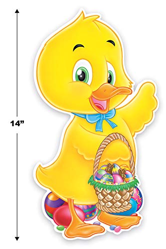 Beistle Happy Easter Bunny And Chicks Cut Outs 4 Piece Spring Time Decorations, 14", Multicolored #TOP4