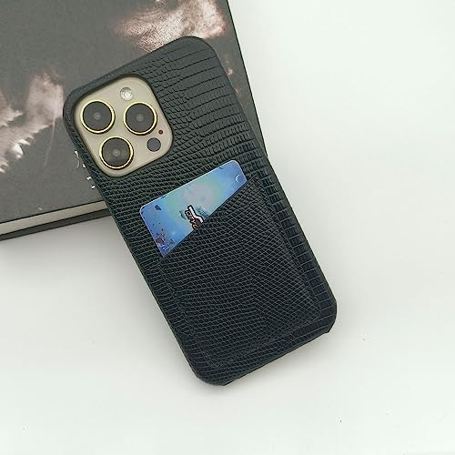 Coque iPhone 14 13 marron rigide avec porte-carte pour ne plus jamais oublier votre badge
