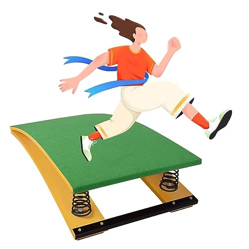 ZARBAILRE Arts Springboard, Junior Gymnastics Springboard with 2 Springs, Vault Gymnastics Bar Jump Bridge, Home Gym School Beginner Board for Kids, Load 120 Lbs