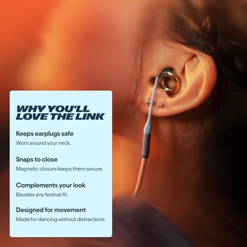 Image of Loop x Coachella Link Safety Connector Cord | Stylish Magnetic Tug-Resistant Safety Cord For Festivals | Compatible With Quiet 2 /Engage 2 /Experience 2 / Switch 2 | Limited Edition Colorway