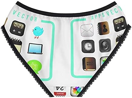 Apps Vector Panties, Apps Vector Underwear, Briefs, Cotton Briefs, Funny Underwear, Panties For Women