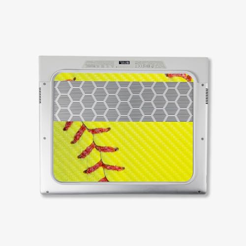 Image of MightySkins Carbon Fiber Skin Compatible with Alienware X14 R2 (2023) Full Wrap Kit - Softball Closeup | Protective, Durable Textured Carbon Fiber Finish | Easy to Apply | Made in The USA