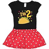 inktastic I'm Two- Taco Toddler Dress 3T Black & Red with Polka Dots 2ed17