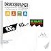 Druckerpapier A4 100g weiß - 50 Blatt PREMIUM PAPIER Reinweiß - Druckerpapier dicke Stärke - Kopierpapier, Laserdrucker & Tintenstrahl, Uni, Bewerbung, Büro & Office Präsentationen