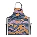Tablier d'uniforme en textile camouflage imperméable et amusant pour technicien des ongles, lave-vaisselle, barbier avec bretelles réglables, grande poche pour femme et homme, multicolore, L