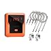 Inkbird IBT-4XP Waterproof Meat Thermometer with Rechargeable Battery, Wireless Cooking Smoker Thermometer, 150ft Alarm and Timer Digital Food BBQ Thermometer for Kitchen, Grill, Oven, Drum, 4 Probes
