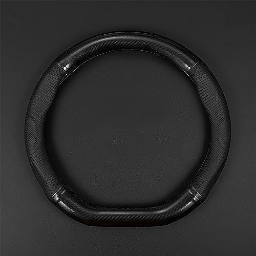 gunhunt 1 PC Car Breathable Steering Wheel Cover Carbon Fiber Non-Slip Steering Wheel Protector Wear -Resistant Steering Wheel Sleeve Four Seasons Universal Steering Wheel Set (D -Shaped)