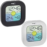 TFA Dostmann digitale thermo-hygrometer, 30.5033.02, binnentemperatuur en luchtvochtigheid, max/min waarde, tijd en datum, wekalarm met snooze functie, wit, (L) 94 x (B) 37 x (H) 94 mm TFA Dostmann digitale thermo-hygrometer, 30.5033.02, binnentemperatuur en luchtvochtigheid, max/min waarde, tijd en datum, wekalarm met snooze functie, wit, (L) 94 x (B) 37 x (H) 94 mm