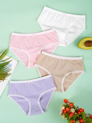 Toddler Girls' Soft Cotton Underwear Comfort Panty Briefs 4 Pack Undies Breathable Underpants4