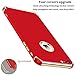 Tverghvad for iPhone 7 Case, iPhone 8 Case, Ultra Thin Flexible Soft iPhone 8 Matte Case, Luxury 3 in 1 Slim Fit Electroplated Shockproof Phone Case Compatible for iPhone 7/ iPhone 8 (RED)