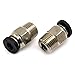 BIQU PC4-M10 Pneumatic Connector Fittings Bowden Tube Coupler Male Straight PTFE Tube Push for E3D-V6 Bowden Extruder Compatible with Ender-3 Ender-3 V2 3D Printers (Pack of 10pcs)