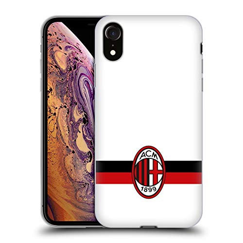 Licenza Ufficiale AC Milan Stemma Custodia Protezione di Grado Militare Compatibile con Apple iPhone XR gel bianco