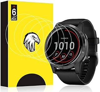 SPGUARD Screen Protector Compatible with Garmin Vivoactive 4 Screen Protector, (6 Pack) Anti-Bubble & Scratch-Resist Cover LiQuidSkin Films for Garmin Vivoactive 4