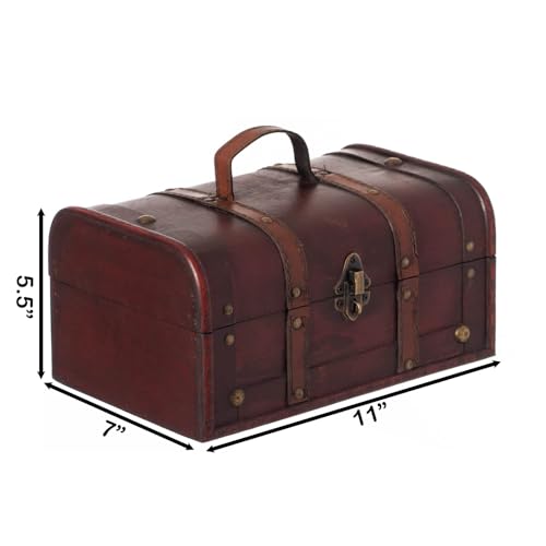 Vintiquewise(TM Decorative Treasure Box - Wooden Trunk Chest