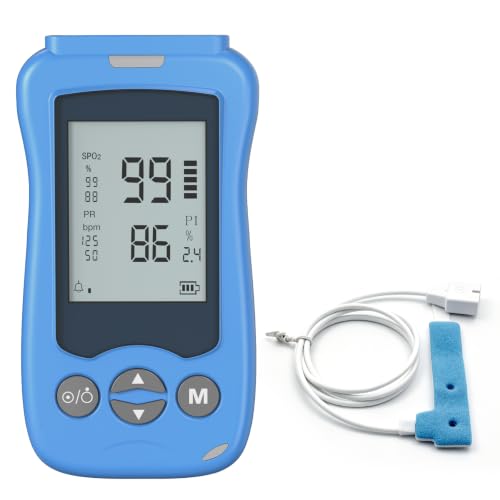 YOUYME Handheld Fingertip Pulse Oximeter with Soft Wrap Probe