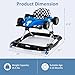 INFANS 4 in 1 Baby Walker, Foldable Toddler Activity Center with Adjustable Height, Padded Seat, Music, Light, Removable Tray, Push Walker for Girls Boys Aged 6-18 Months (Blue)