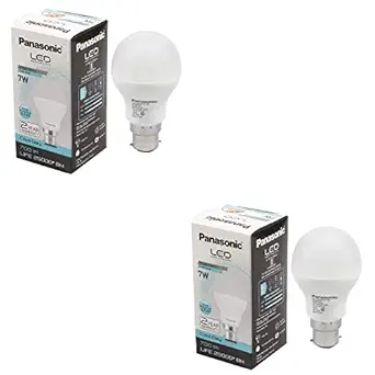 Panasonic Base B22 7-Watt LED Bulb (Pack of 2, Cool Day Light)