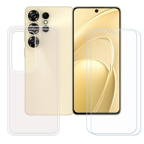 BMPNLSZ �K�p Oukitel C26�p+[2�p�b�N]HD�����K���X�ėp�����ʂ����P�[�X�A�V���J�Q���P�[�XTPU�o���p�[�ی�o�b�N�P�[�X-Oukitel C26�p�X�N���C�u�h�~�ی��(6,63")