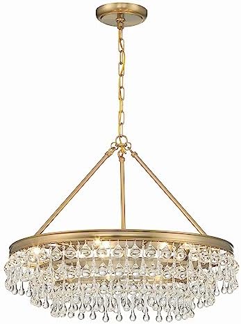 Crystorama Calypso 6 Light Vibrant Gold Chandelier