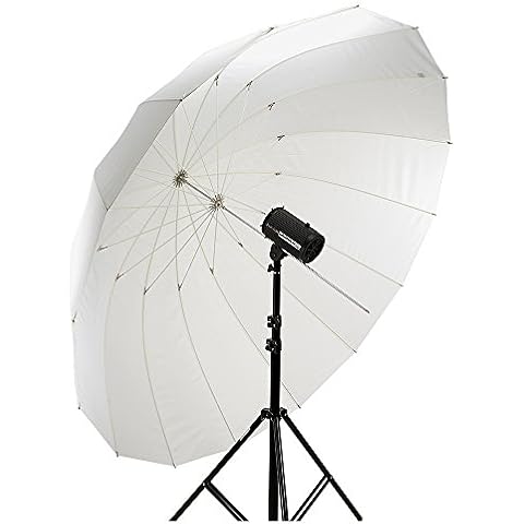 Fotodiox Pro 65in DEEP Parabolic Shoot-Through Umbrella - 16-Rib Translucent Photographic Deep Umbrella Cover