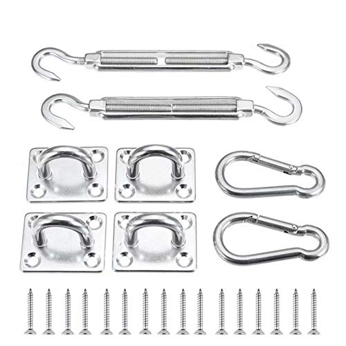Coollooda - Juego de accesorios de montaje para toldo, acero inoxidable cuadrado M5 Cover