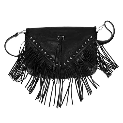 Sac bandoulière femme à franges grand format pour ne plus manquer de place