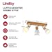 Lindby Deckenlampe Holz Metall, Deckenstrahler drehbar und schwenkbar Deckenleuchte 3x E14 max. 20W ohne Leuchtmittel Lampe Wohnzimmer Küchenlampe