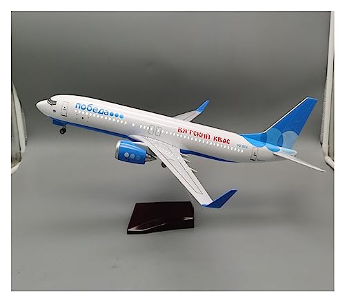 Modelo de avión B737-800 Pobed Airlines de 47 cm en resina coleccionable 4