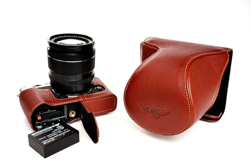 Housse cuir Fujifilm X-T30 ouverture bas pour photo de voyage