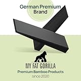 BAM BOO BOX Bamboo Door Stoppers Non-Slip Black – Set of 2 Wooden Door Stop – Fixed Door Stopper Base with Rubber – Door Wedges for All Types of Doors – Door Wedge - Image 7