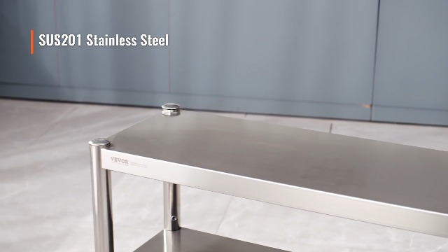 Image of VEVOR Stainless Steel Foldable Work Table, 48 * 30 Inch Heavy Duty Food Outdoor Stainless Steel Worktable for Commercial Kitchen Restaurant