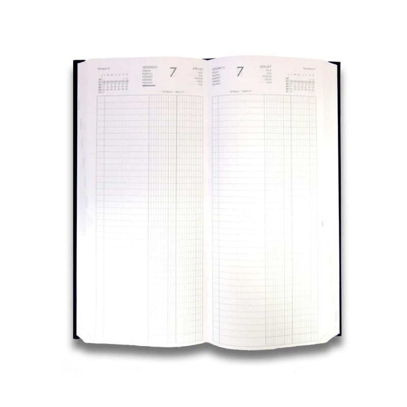 Lecas - Agenda Banchiere Large Prestige 2 Volumi - 2 pagine al giorno - 18 x 29 cm - gennaio 2025 a dicembre 2025