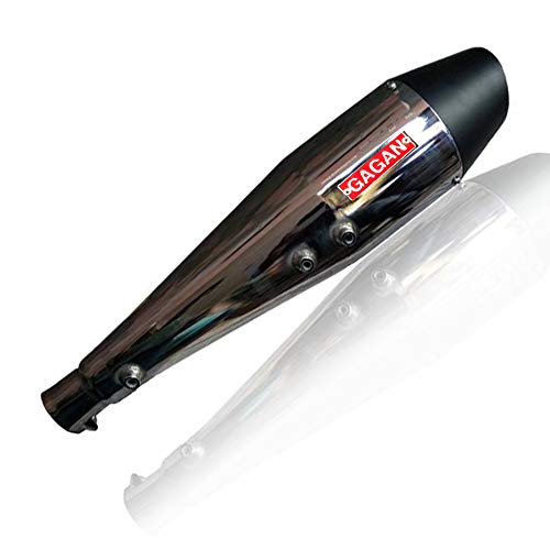 Image of GAGAN Dolphin Exhaust for Royal Enfield Classic 350 /500 Bs3 /Bs4 Black