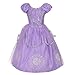 Lito Angels Disfraz de Vestido Elegante Princesa Sofia para Niñas, Talla 4-5 años, Morado