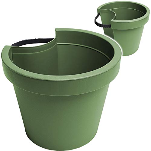 alles-meine.de GmbH 3 Stück Rohr & Stangen - Blumenkästen - grün -...