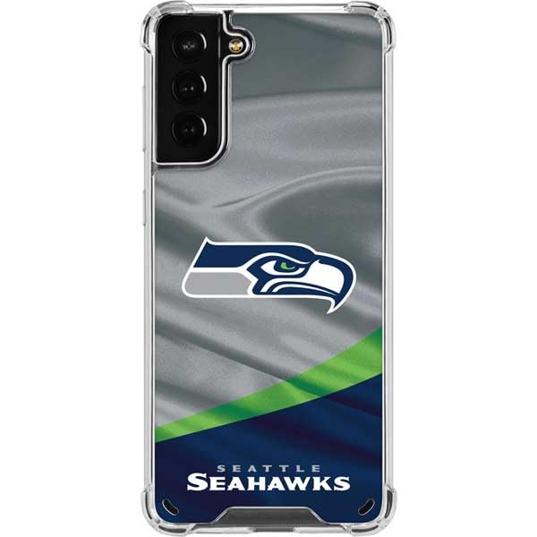 Skinit Clear Phone Case Compatible with Galaxy S21 Plus 5G - Officially Licensed NFL Seattle Seahawks Design